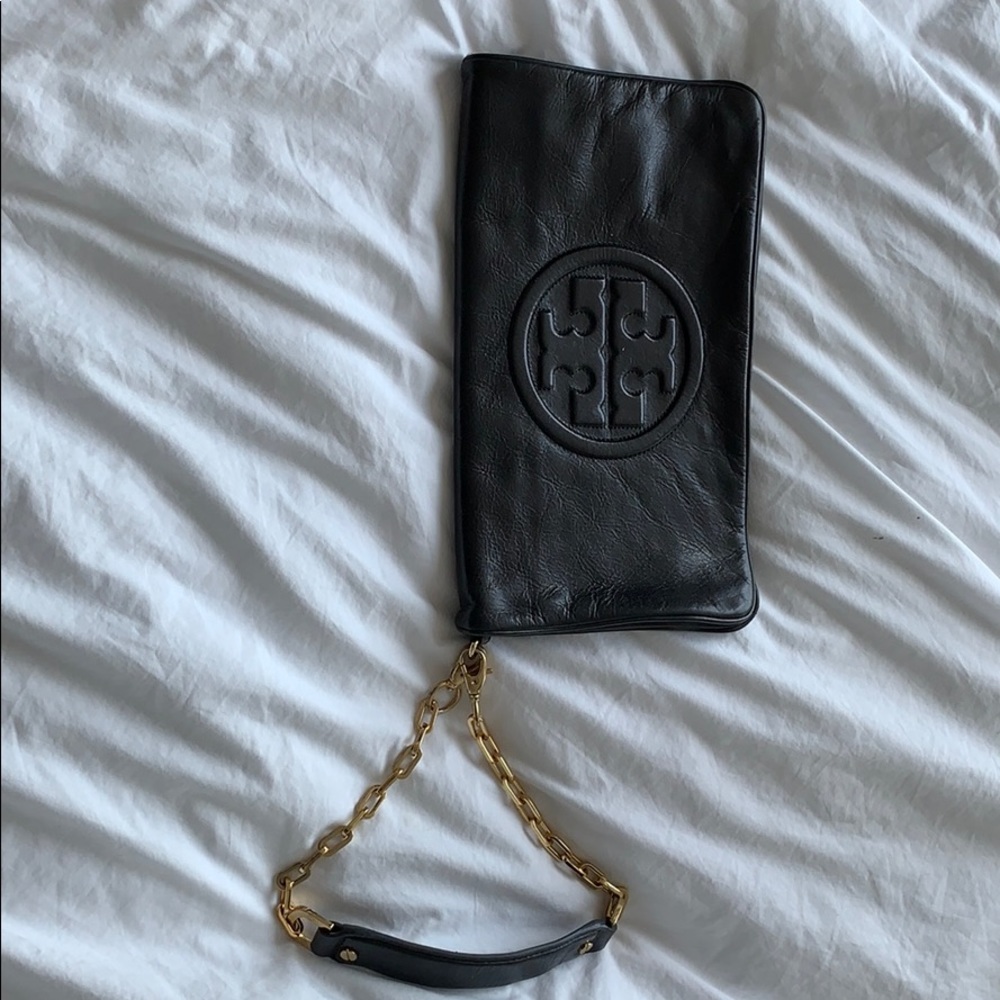 Tory Burch convertible black clutch